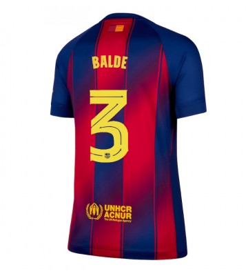 Barcelona Alejandro Balde #3 Hjemmebanetrøje Dame 2025-26 Kortærmet